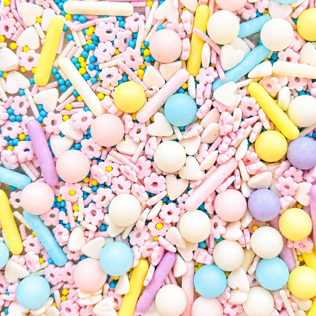 Magical Sprinkle Mixes - 100g (Pastel Hearts & Flowers Mix)