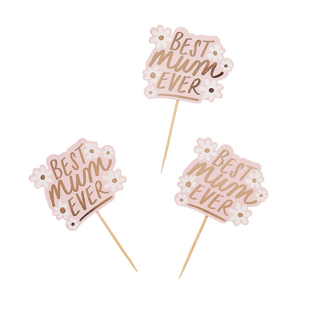 Daisy 'Best Mum Ever' Food Picks - Pack of 12