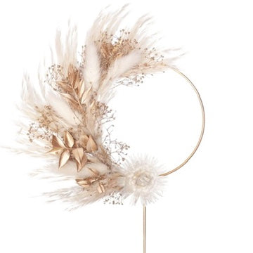 Dried Flower Ring (10cm) (Gold)