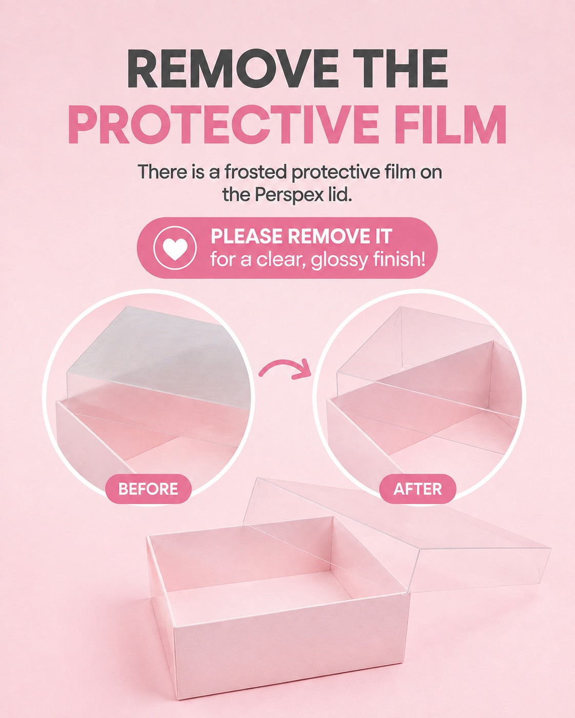 The Baked Studio – Deluxe Treat & Cookie Boxes with Clear Lid - White (Pack of 5)