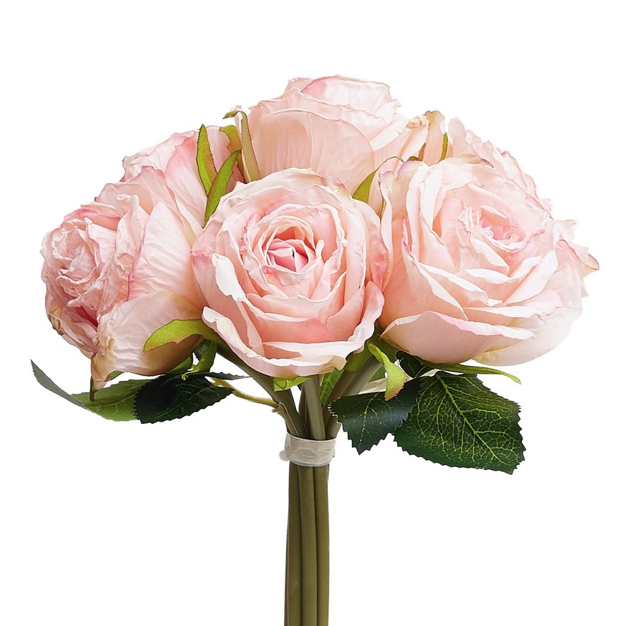 Dried Touch 7-Piece Rose Stem Bouquet – Dusty Pale Pink