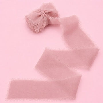 Chiffon Ribbon 40mm x 9m (Dusty Pink)