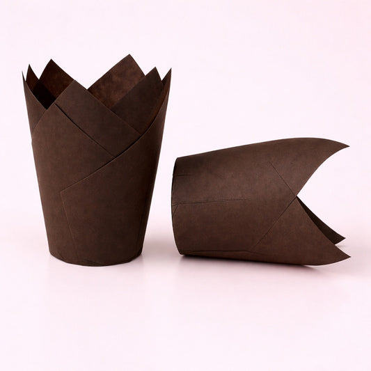 Tulip Cupcake Liners – 50 Pack (Brown)