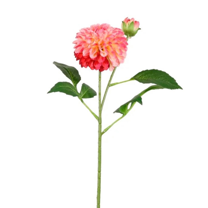 Artificial Pompom Dahlia Stem