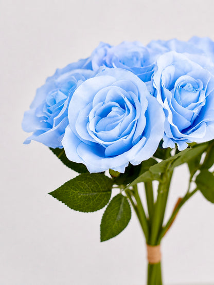 Artificial Silk Classic Rose Bouquet (Blue)