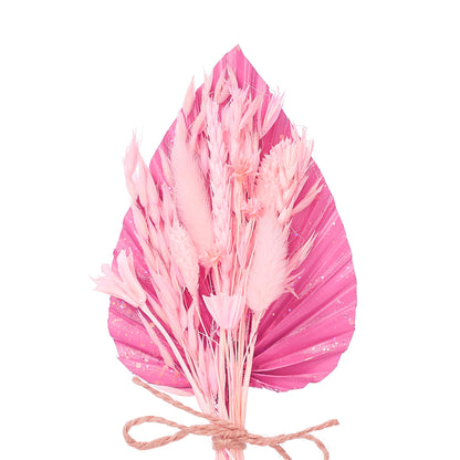 Dried Palm Spear Bouquet (Pastel Pink Glitter)