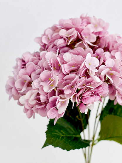 Artificial Silk Hydrangea Bouquet (Vintage Mauve)