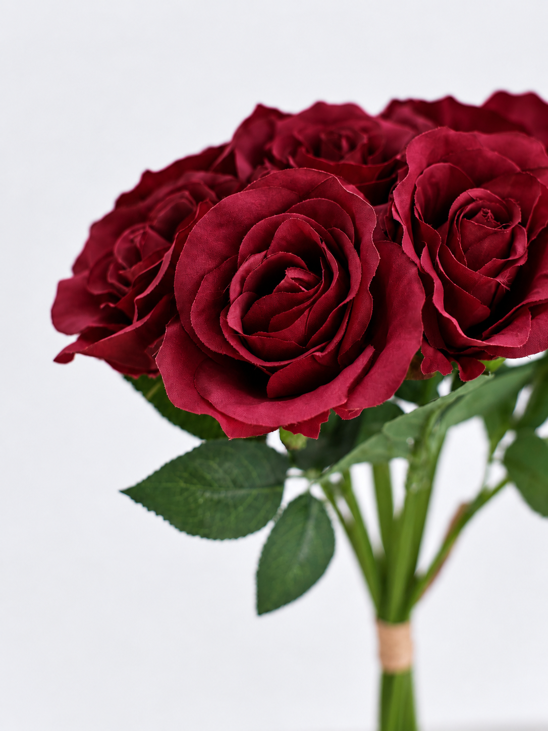 Artificial Silk Classic Rose Bouquet (Burgundy)
