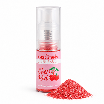 Edible Glitter Dust - 10g Pump Bottle (Cherry Red 10g)