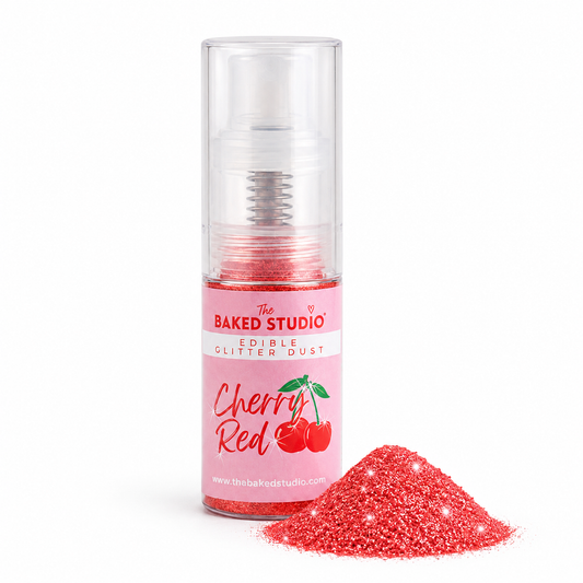 Edible Glitter Dust - 10g Pump Bottle (Cherry Red 10g)