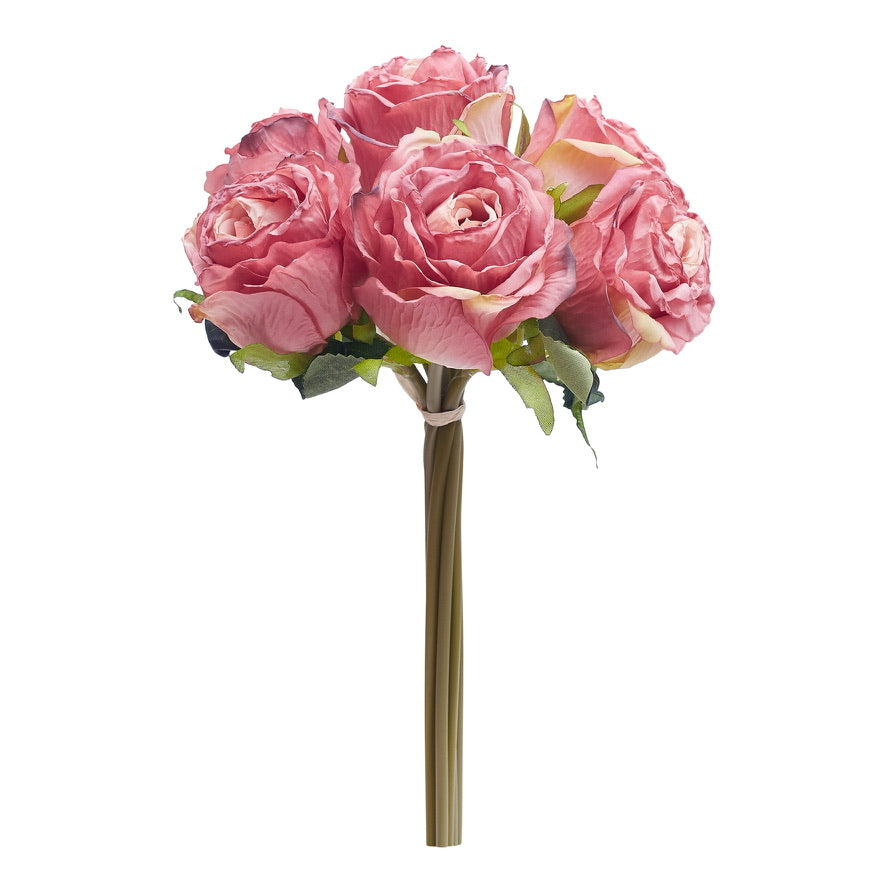 Dried Touch 7-Piece Rose Stem Bouquet – Blush Pink