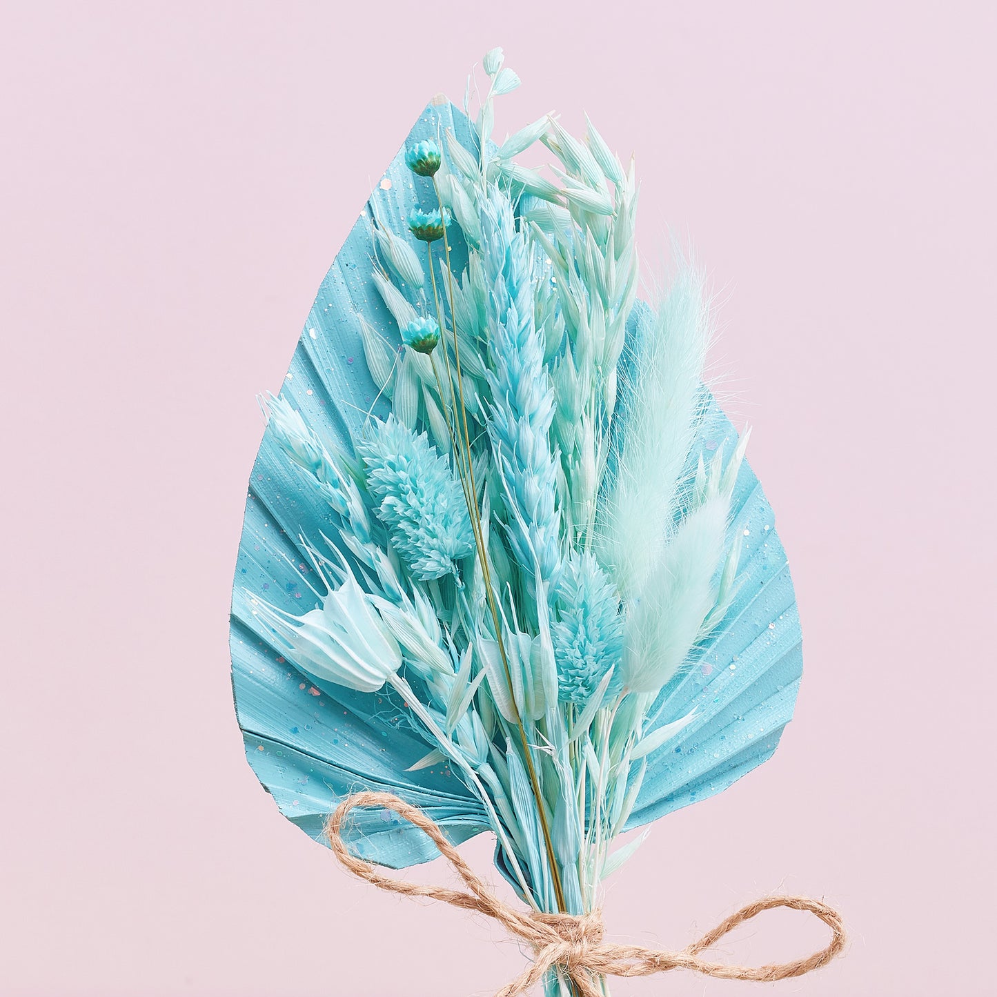 Dried Palm Spear Bouquet (Pastel Tiffany Glitter)