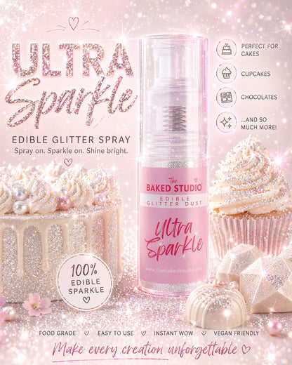 Edible Glitter Dust - 10g Pump Bottle (Ultra Sparkle)