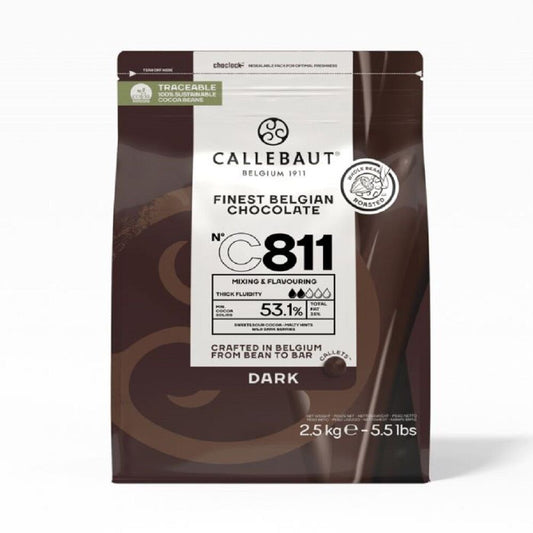 Callebaut Dark C811 - Chocolate Callets (53.1% Cocoa)