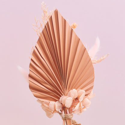 Dried Palm Spear Bouquet (Pastel Peach Glitter)