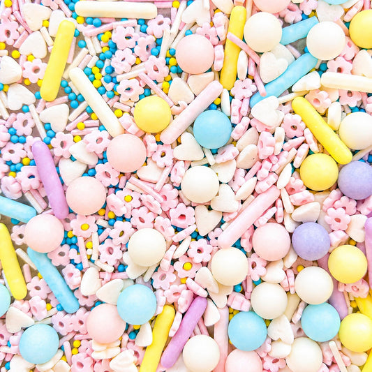 Magical Sprinkle Mixes - 100g (Pastel Hearts & Flowers Mix)