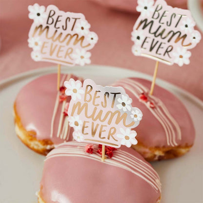Daisy 'Best Mum Ever' Food Picks - Pack of 12