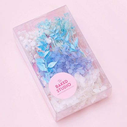 Deluxe Dried Flower Box (Blue & White)