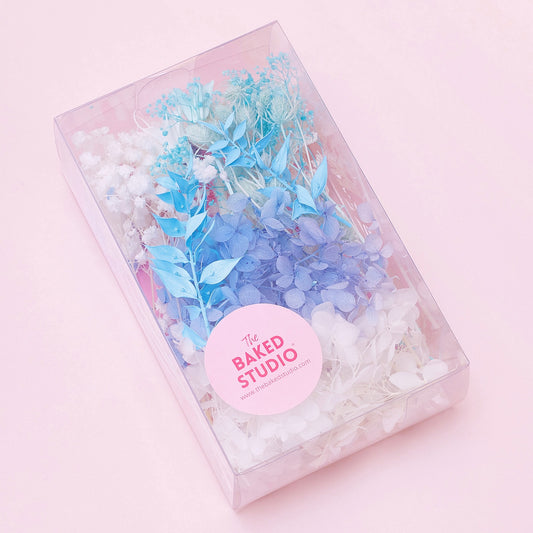 Deluxe Dried Flower Box (Blue & White)