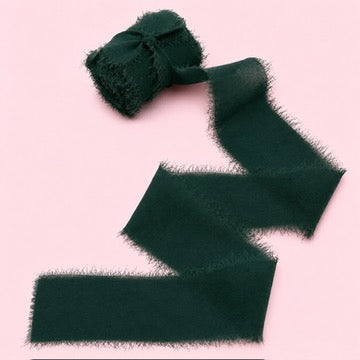 Chiffon Ribbon 40mm x 9m (Forest Green)