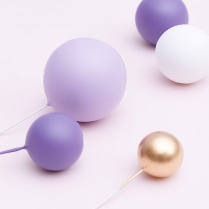 32 Pieces Cake Decorating Ball Sets - White, Gold, Lilac & Purple