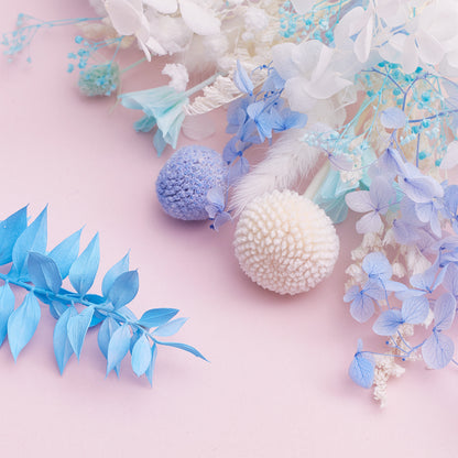 Deluxe Dried Flower Box (Blue & White)