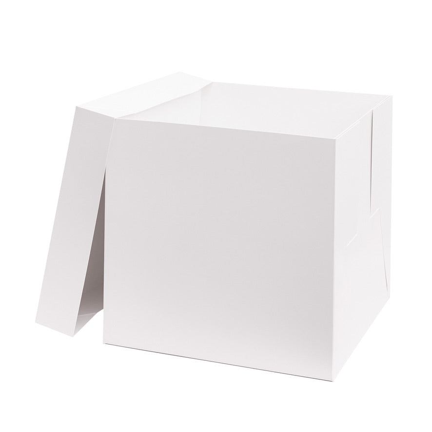 Tall White Cake Boxes with Lids (Single)