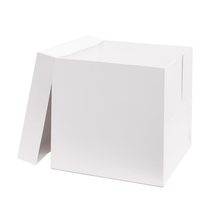 Tall White Cake Boxes with Lids (Single)