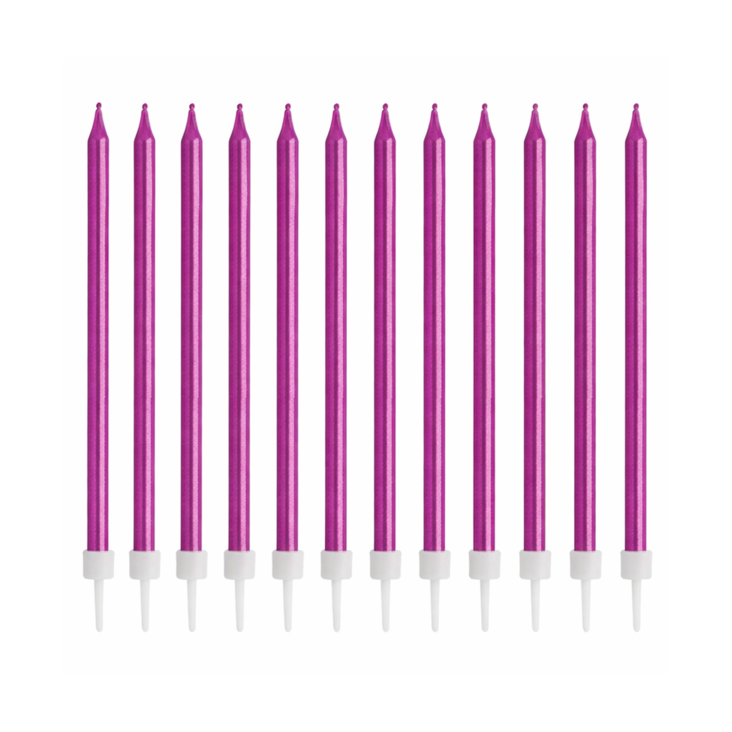 Hot Pink Skinny Candles - Pack of 12