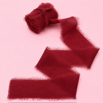 Chiffon Ribbon 40mm x 9m (Deep Red)