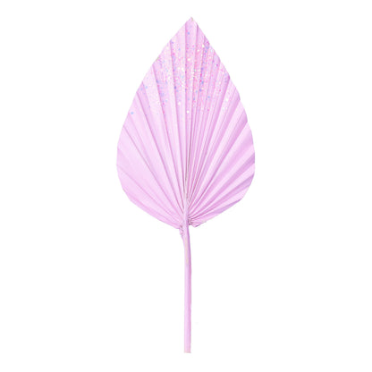 Decorated Dried Palm Spear (Candy Pink Glitter)