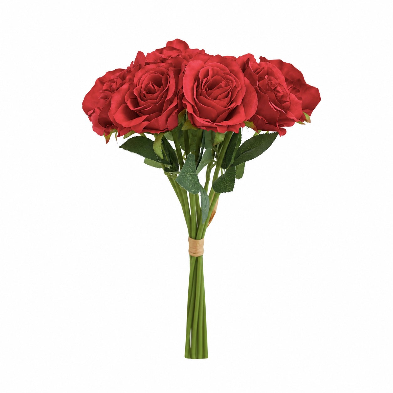 Artificial Silk Classic Rose Bouquet (Red)
