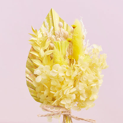 Dried Palm Spear Bouquet (Pastel Yellow Glitter)