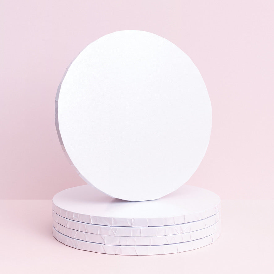White Gloss Cake Drums – 12mm Thick (Pack of 5)