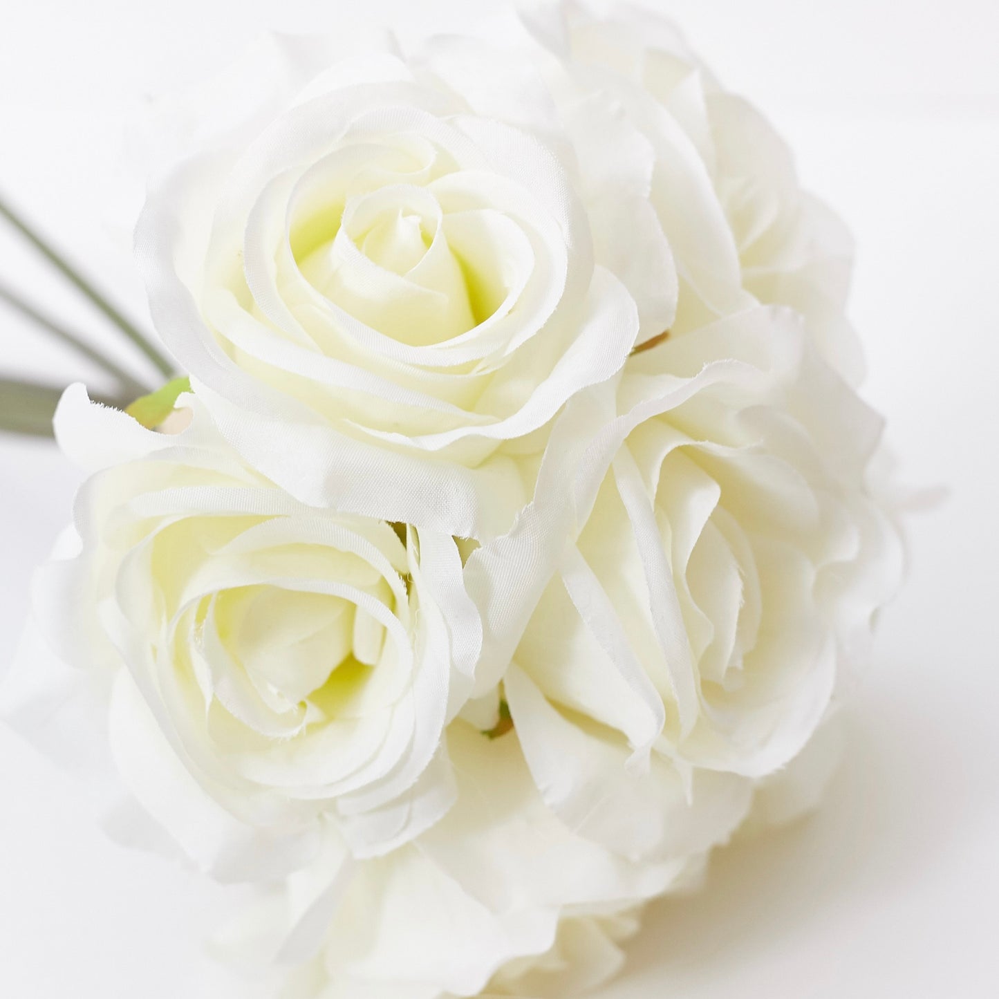 Artificial Silk Hand-Tied Bella Rose Bouquet - Ivory