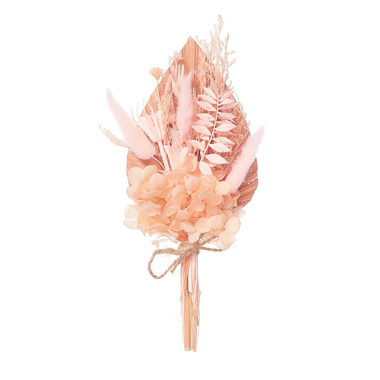 Dried Palm Spear Bouquet (Pastel Peach Glitter)