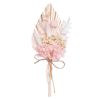 Dried Palm Spear Bouquet (Gold, Pink & White)