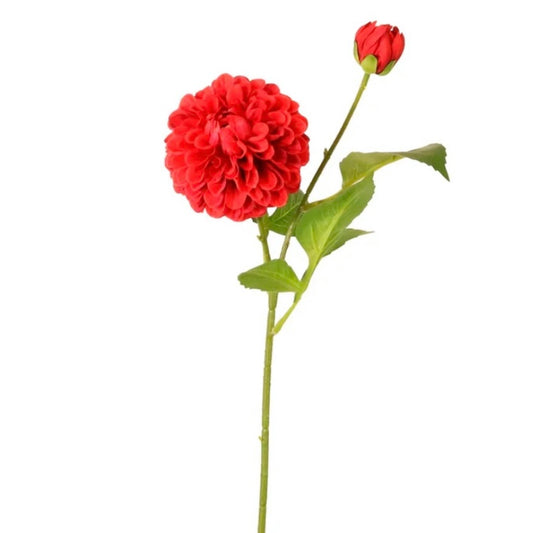 Artificial Pompom Dahlia Stem