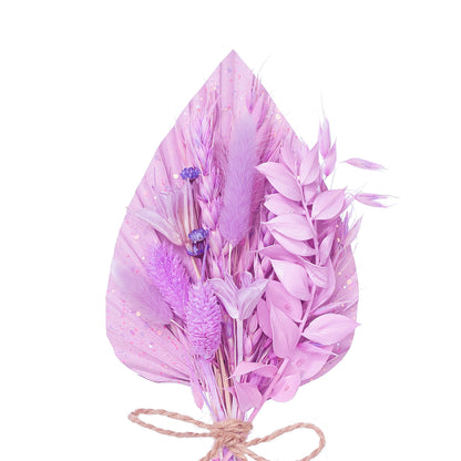 Dried Palm Spear Bouquet (Pastel Purple Glitter)