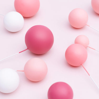 32 Pieces Cake Decorating Ball Sets - White, Light Pink, Pink & Hot Pink