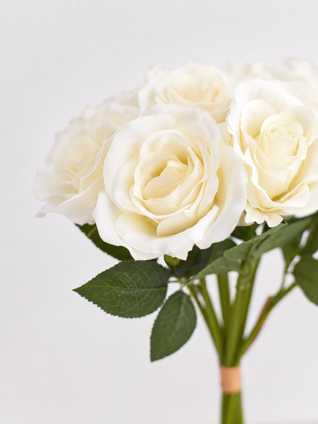 Artificial Silk Classic Rose Bouquet (Ivory)