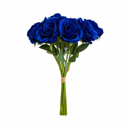 Artificial Silk Classic Rose Bouquet (Dark Blue)