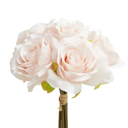 Artificial Silk Hand-Tied Bella Rose Bouquet - Nude Pink