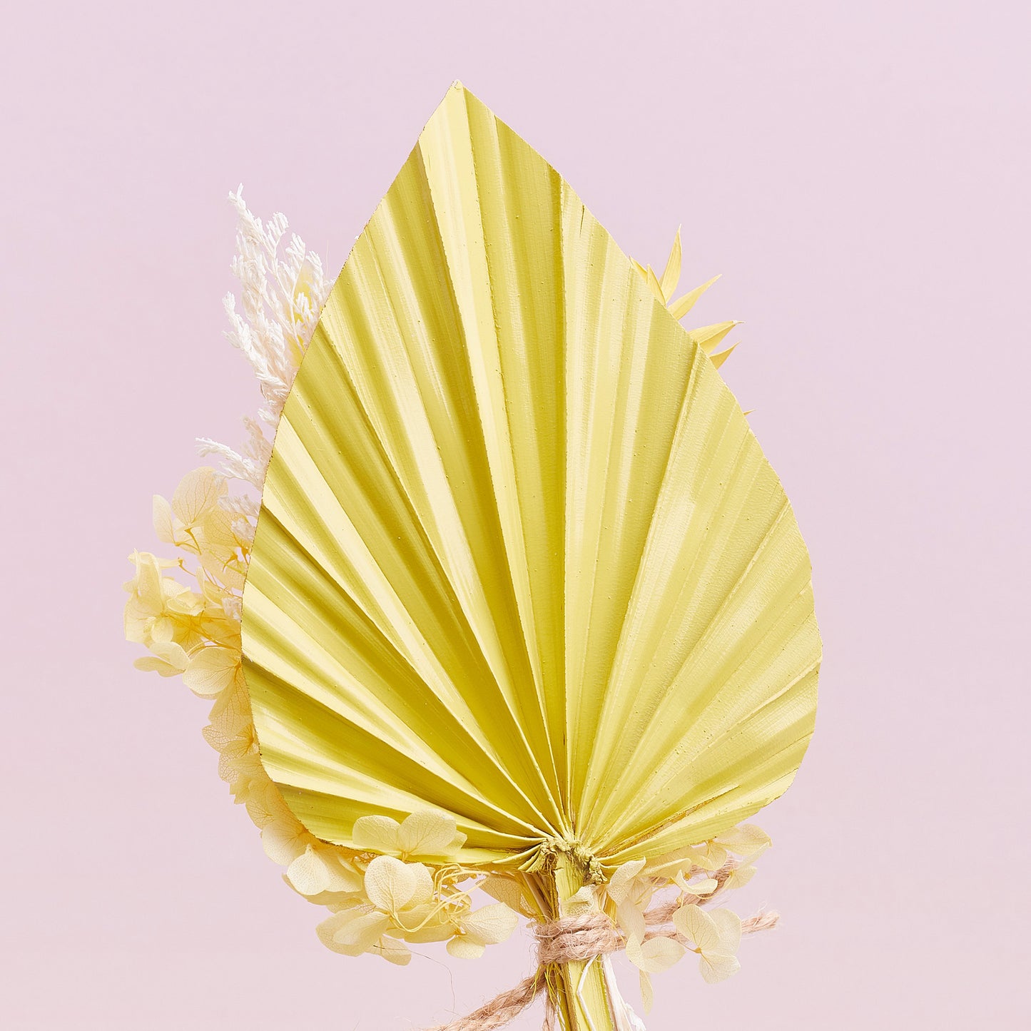 Dried Palm Spear Bouquet (Pastel Yellow Glitter)