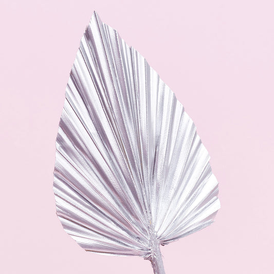 Decorated Dried Palm Spear (Silver)