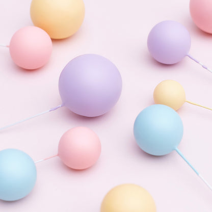 32 Pieces Cake Decorating Ball Sets - Lilac, Light Pink, Lemon & Light Blue