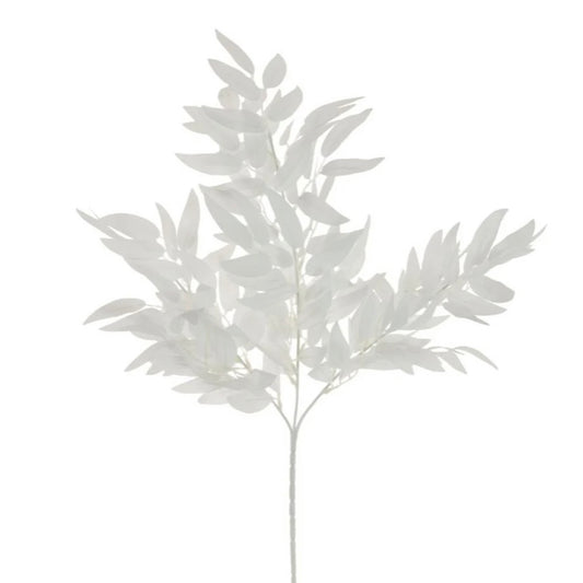 Artificial Soft Ruscus Leaf Spray (White)