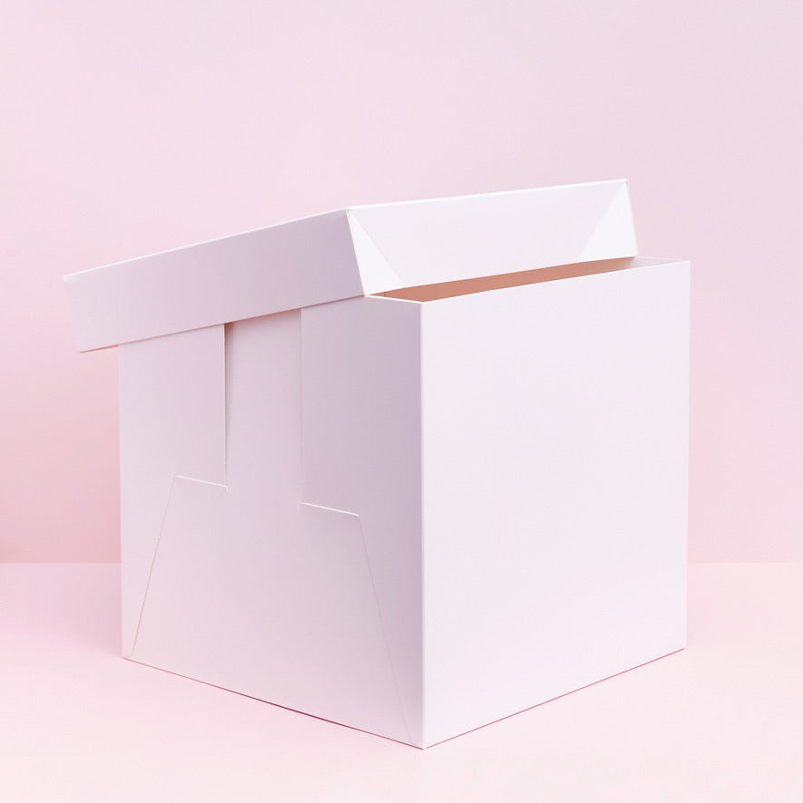 Tall White Cake Boxes with Lids (Single)
