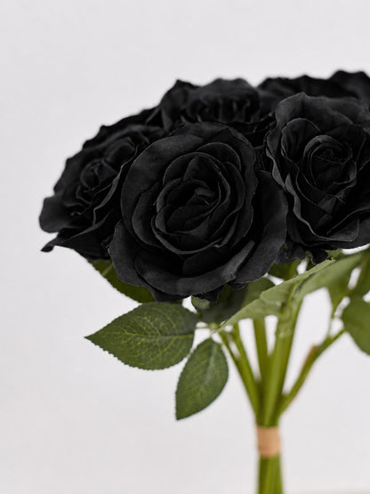 Artificial Silk Classic Rose Bouquet (Black)