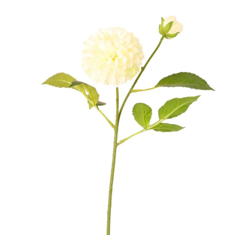 Artificial Pompom Dahlia Stem